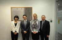 Prof. Chan Wai-yee (1st from right), Dr. Ingrid Slade (2nd from right) and Dr. Gabriele De Luca (2nd from left)